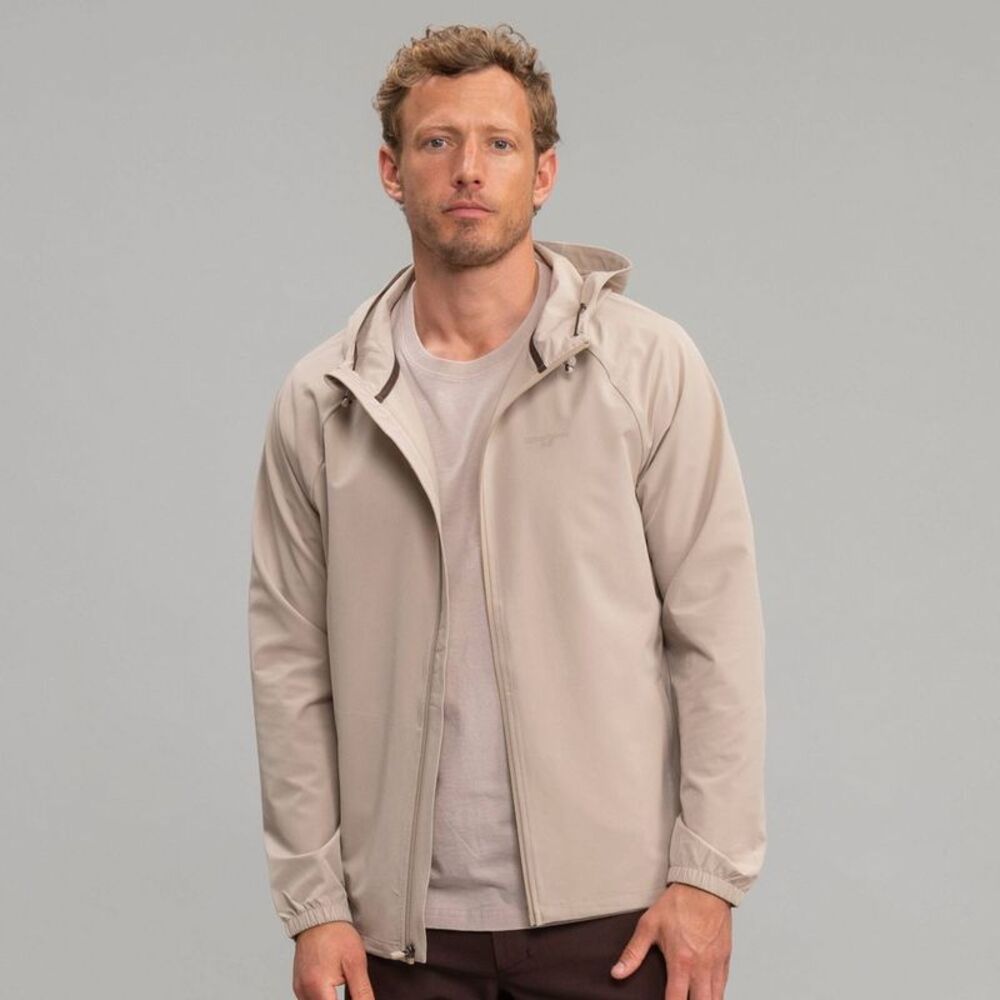 Richer Poorer Men's Full-Zip Hooded Jacket - Light Beige L